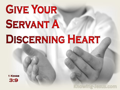 1 Kings 3:9 Give Your Servant An Understanding Heart (red)